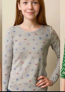 Girls' Long Sleeve Floral Top🩵✨
