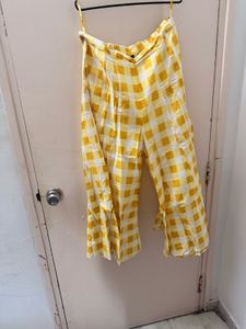 Yellow Gingham Culottes