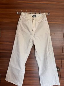 Wide Leg White Jeans