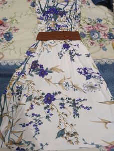Floral Dress with Belt