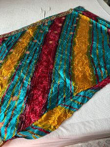 🎊Colourful Crushed Bandhani Saree