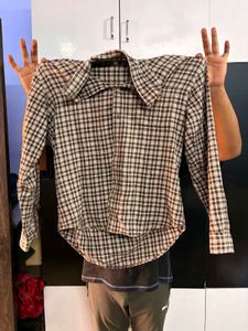 Brown Plaid Casual Shirt