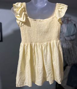 Butter Yellow Flutter Sleeve Top
