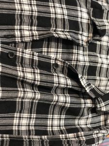 Checks Shirt In Black Nd White