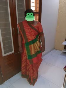 orange saree