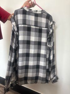 Plaid Ruffle Top
