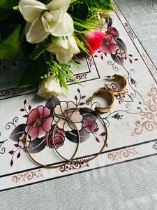 2 Pair Of Classic Gold-Tone Hoop Earring Set