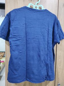 Navy Blue Tshirt With England Flag Print