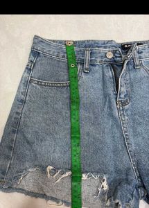 Distressed Denim Shorts