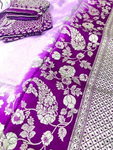 Elegant Purple Banarasi Saree