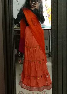 Orange Long Skirt 🧡