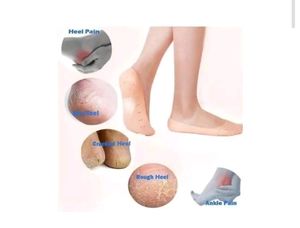 Pack Of 2 Silicon Anti Heel Crack Half Socks