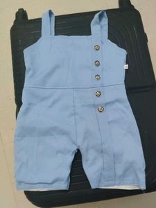 Cute Blue Button Romper