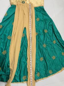 Elegant Green &amp; Gold Lehenga Choli
