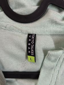 Tokyo Talkies Shirt collar Crop Top