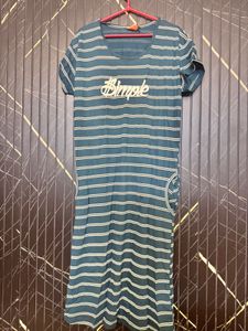 Striped T-Shirt Night Dress