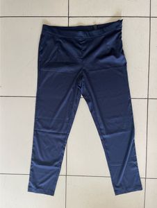 Navy Blue Satin Pants