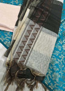 Teal Banarasi Unstitched Suit