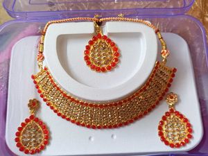 Red And Golden Jewellery Set