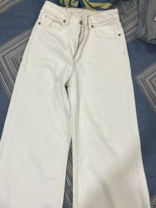 wide leg white jeans