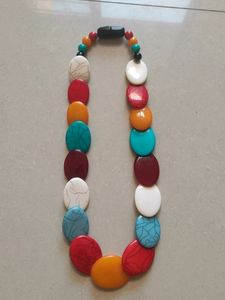 Multicolored Long Necklace, Beautiful And Elegant