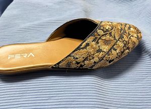 Floral Embroidered Mules