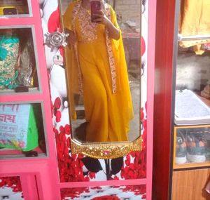 Elegant Yellow Kurta with Jacket