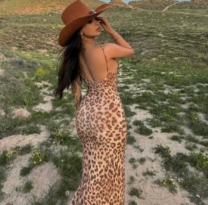 Leopard Print Cowgirl Maxi Dress