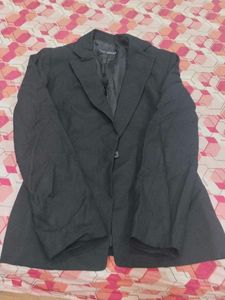 One Button Blazer Jet Black Colour