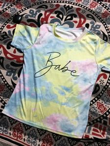 Tie-Dye &#39;Babe&#39; T-Shirt