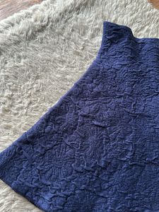 Textured Blue Skirt