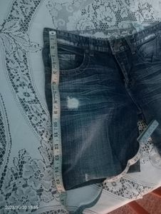 Denim Half Pant Length-16 Inc, Waist -34