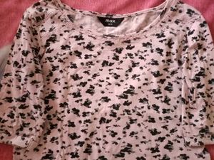 Baby Pink Cotton 1/2 Sleeve Cozy Casual Top