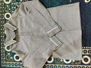 Grey Button-Down Shirt