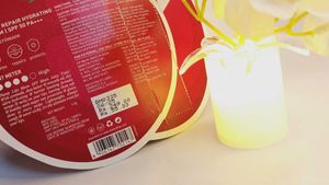 Dot &amp; key cherry crimson lip balm , spf 50+