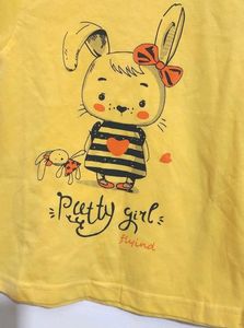 Gold Color T-shirt For 4- 5 Year Girl