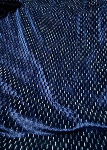 Dark Blue Bodycon Velvet Dress With With Glitter