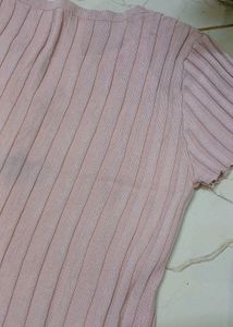 Cute Knit Button-Down Top