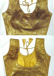 Gold Sequin Blouse - Party Ready! (38 Alterable)