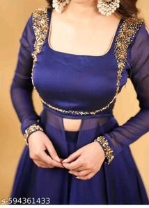 Elegant Purple Ethnic Gown