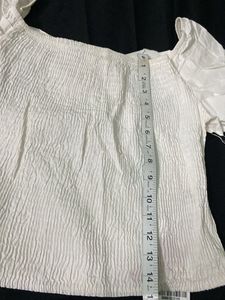 White Puff Sleeve Top
