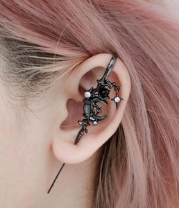 Black Moonstone Earcuff