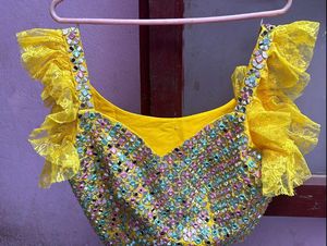 Beautiful Choli And Plazo With Shrug