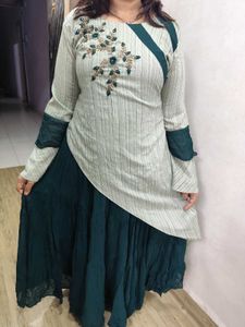 Emerald Green Asymmetrical Dress