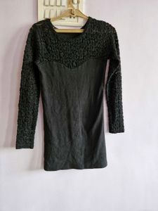 Western Black Net Top
