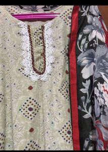 Cotton Printed Free Size Kurta &amp; Dupatta