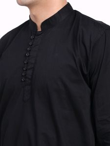 Trendy Black short kurta for boys