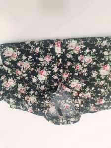 Floral Print Shirt and a T Shirtcombo