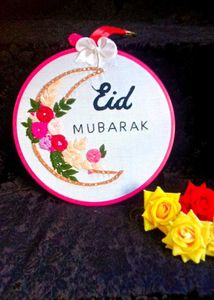 eid Mubarak Embroidery Hoop