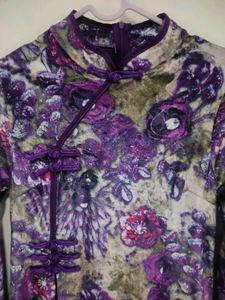 Purple Cheongsam Dress